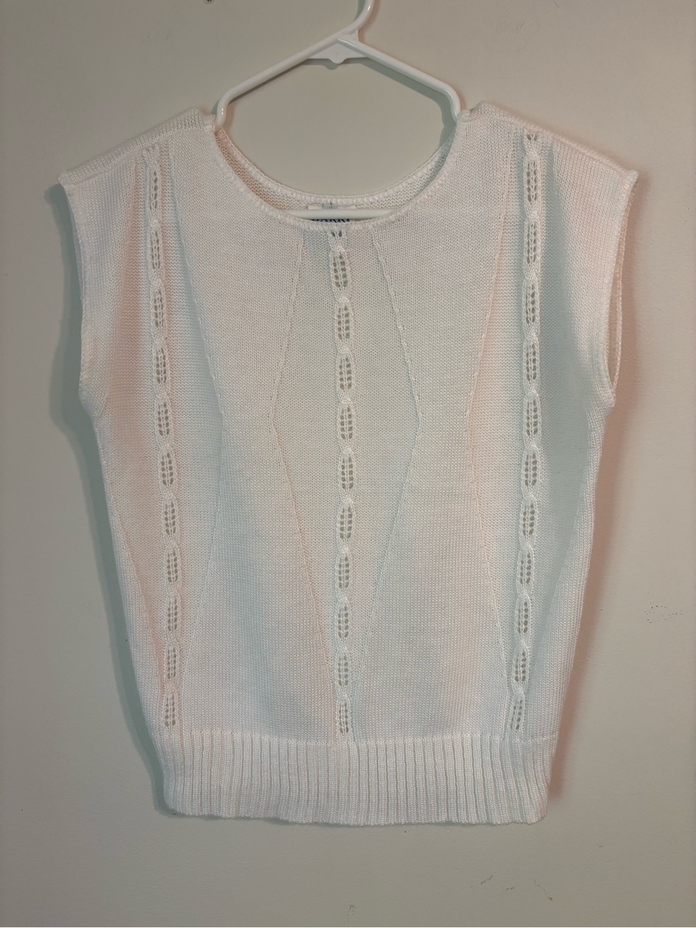 Vintage Barry & Me White Knit Top | Made in USA | Women’s Small
